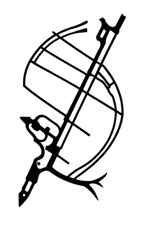 crossbow tattoo design idea