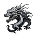 3 Headed Dragon tattoo design idea