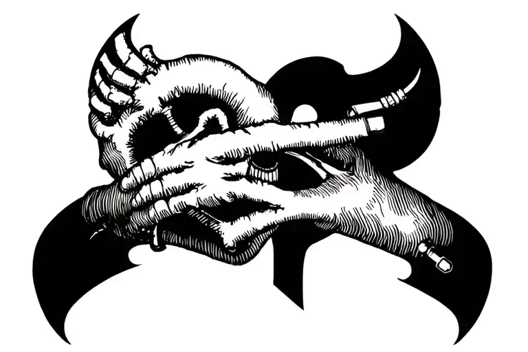 drug abuse heart surgery tattoo design idea