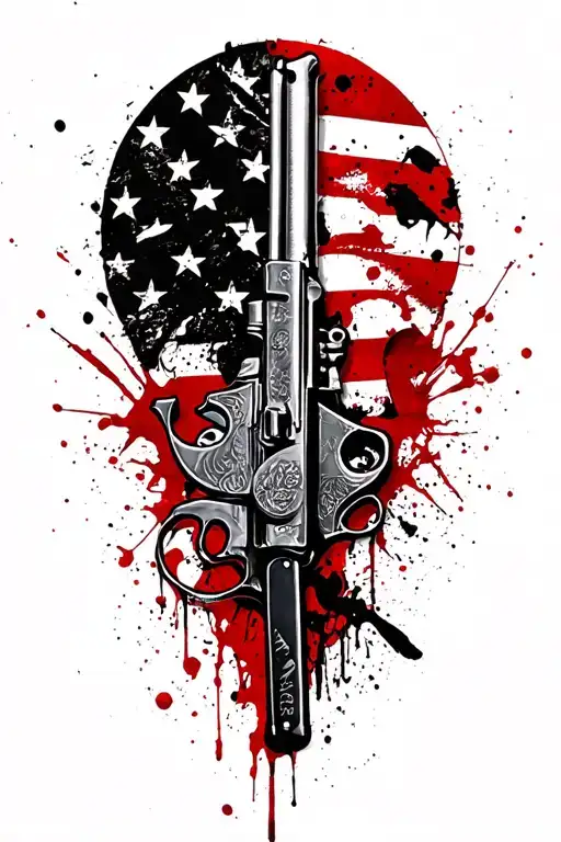 1776 guns tattoo design idea