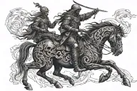 death riding horse based on gustave dore arts tattoo design idea