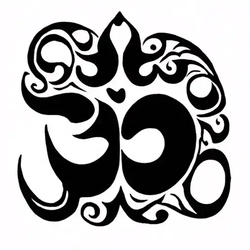 vel and tamil om symbol tattoo design idea