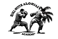 "ROLL WITH ALOHA ACADEMY " "ROLL WITH ALOHA ACADEMY " jiu jitsu fighter grappling and boxing gloves Hawaii  tattoo design idea