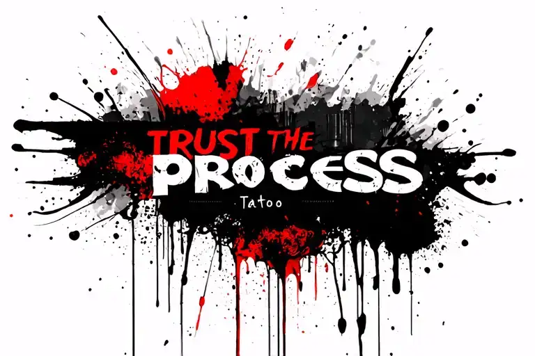 trust the process tattoo design idea