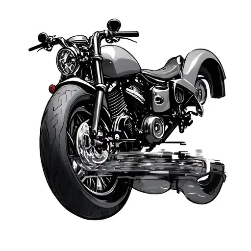 motorcycle compass fiji tattoo design idea