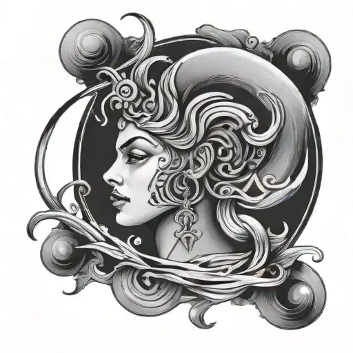 Aquarius zodiac sign tattoo, Avinash tattoo design idea