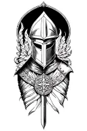 templar knight tattoo design idea