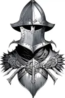 templar knight tattoo design idea
