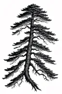 baltic pine tree tattoo design idea