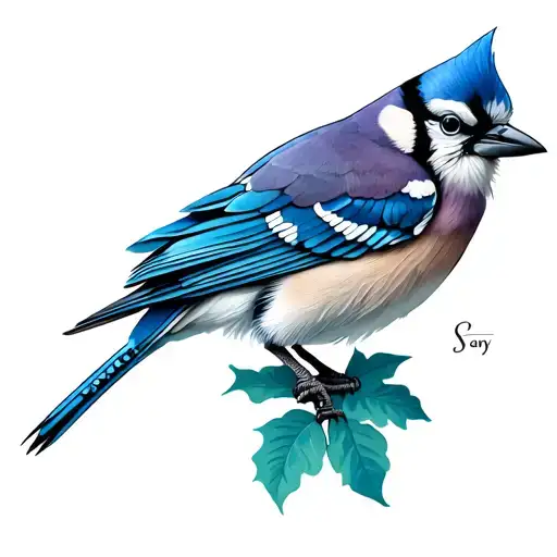 bluejay tattoo design idea