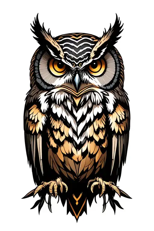 owl tattoo design idea