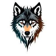 shadow wolf silhouette tattoo design idea