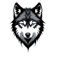 shadow wolf silhouette tattoo design idea
