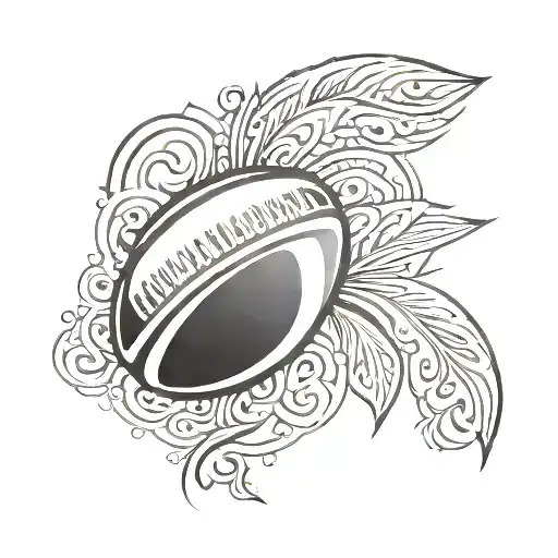 Ballon de rugby ball tattoo design idea