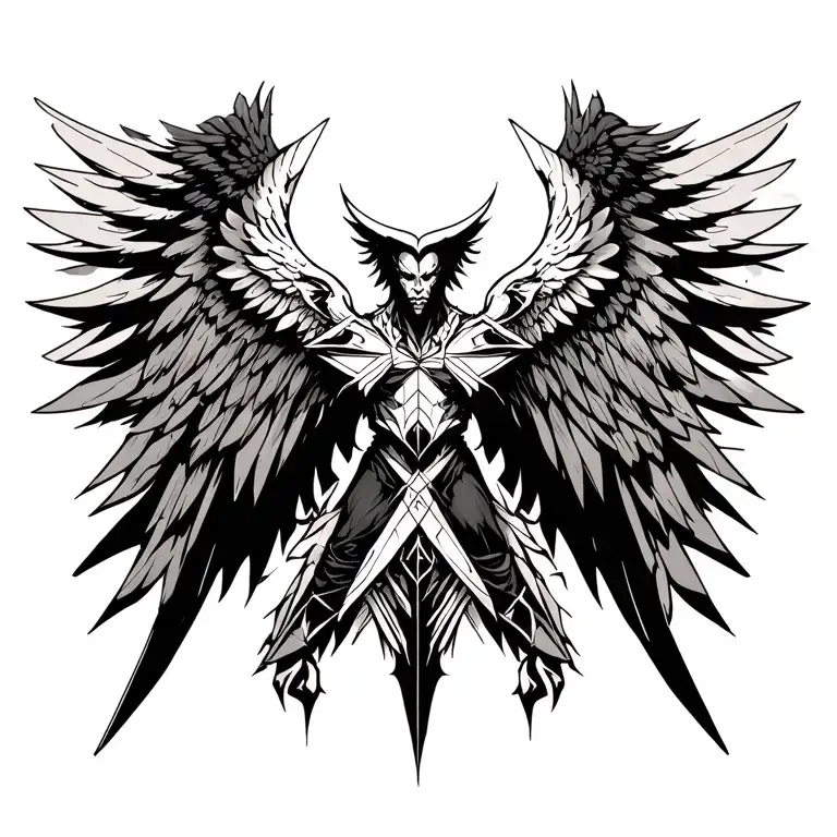 archangel uriel tattoo design idea
