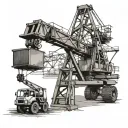 Construction Crane tattoo design idea