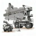 Construction Crane tattoo design idea
