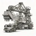 Construction Crane tattoo design idea