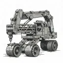 Construction Crane tattoo design idea