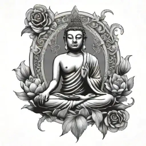 Buddhism tattoo design idea