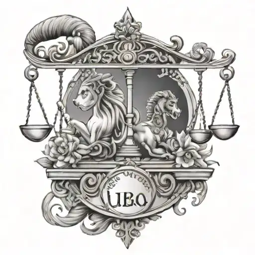 Leo Libra tattoo design idea