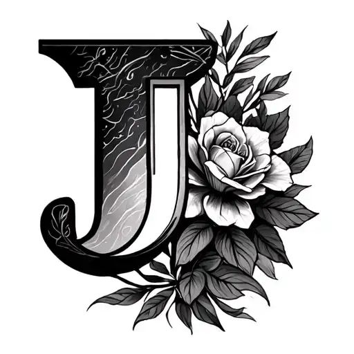 Need to show big size J only and hidden - anani tattoo design idea