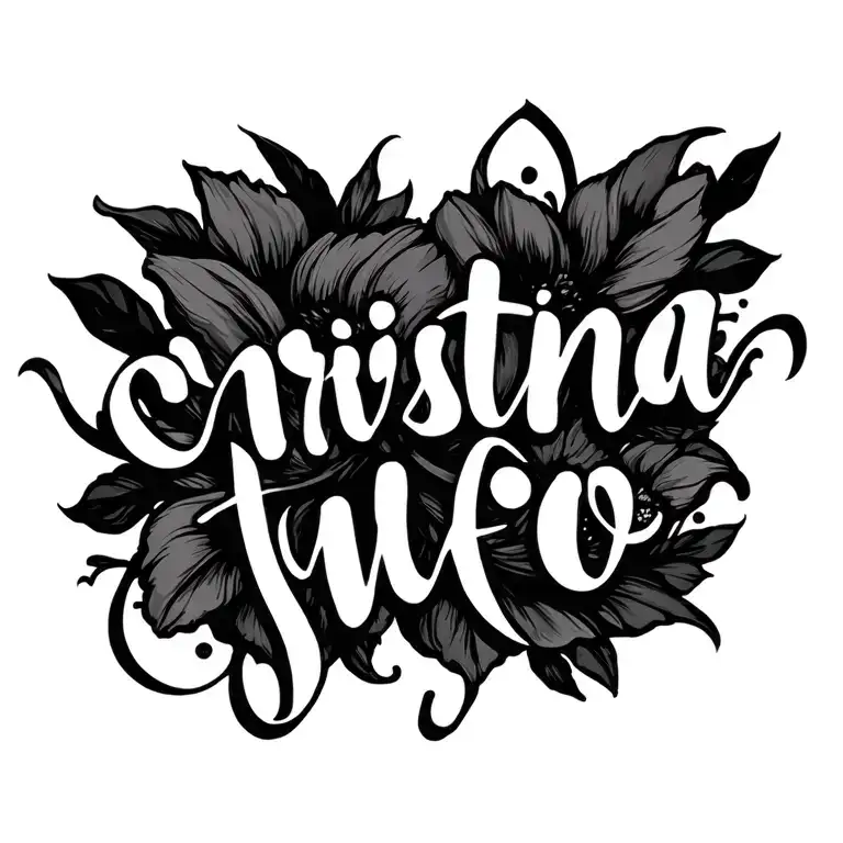 "christina " Wife tattoo design idea