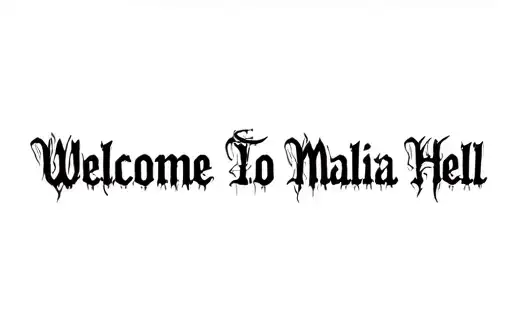 "Welcome To Hell Malina Vagina" tattoo design idea
