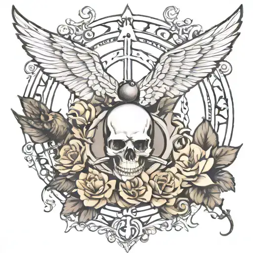 bad omens death of peace tattoo design idea
