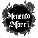 Memento mori text tattoo design idea