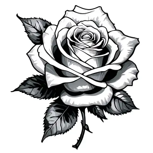 Rose made of diamond of Harley Quinn tattoo design idea