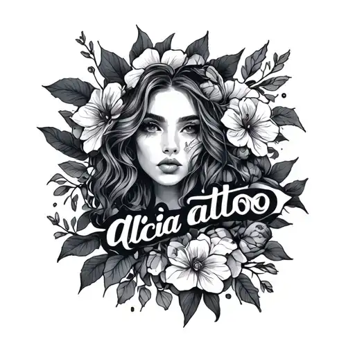 alicia text tatoo tattoo design idea