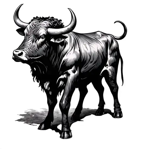 THE CIGALA DODGING BULL DRESS tattoo design idea