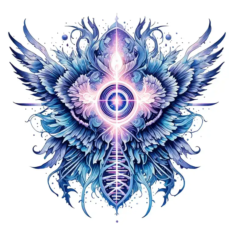 cosmic destiny dna tattoo design idea