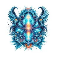 cosmic destiny dna tattoo design idea