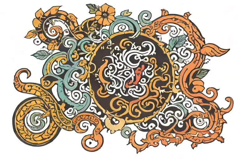 São Jorge Island Azores Sillhouete tattoo design idea