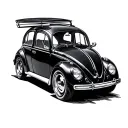 Volkswagen Beetle tattoo design idea