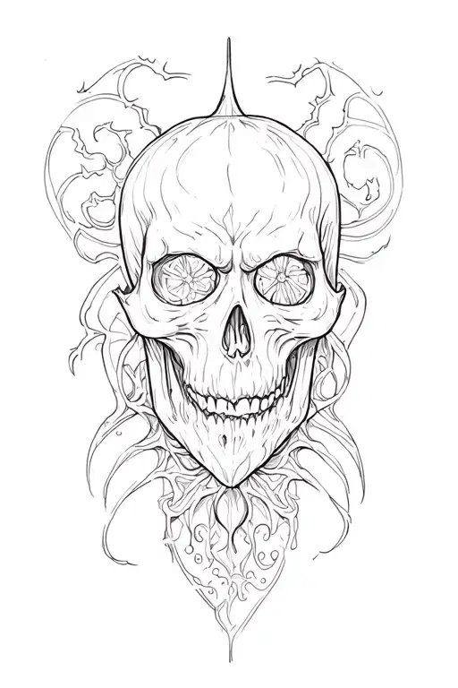 halloween tattoo design idea