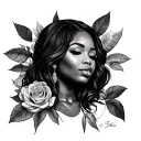 memory tattoo Aaliyah tattoo design idea