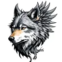 Wolf Phoenix tattoo design idea