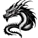 Gothic dragon tattoo design idea
