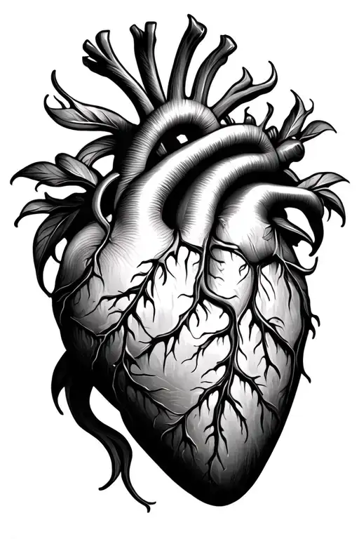 Healing heart tattoo design idea