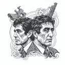 Scarface  al Pacino tattoo design idea