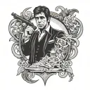 Scarface  al Pacino tattoo design idea