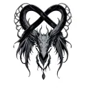 infinity sign and banshee tattoo design idea