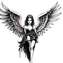Fallen Angel tattoo design idea
