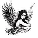 Fallen Angel tattoo design idea