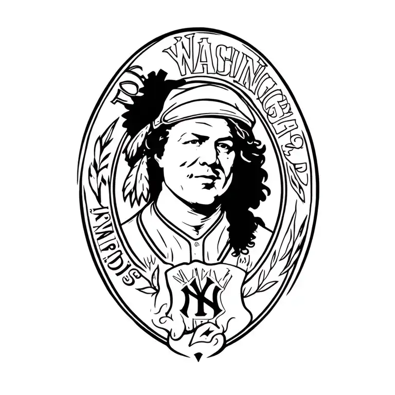 New York Yankees  Washington Redskins combo tattoo design idea