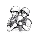 brothers in arms  tattoo design idea