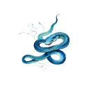 Twin Snake intertwined tattoo design idea